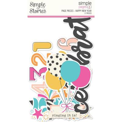 Simple Stories Simple Pages Pieces Die Cuts - Happy New Year
